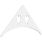 Ekena Millwork Pitch Winston Architectural Grade PVC Gable Pediment, 48"W x 24"H x 1"P (12/12) GPP048X024X100WIN - alternate 1